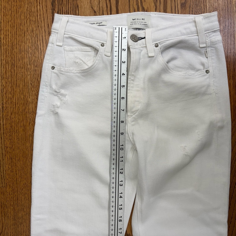 McGuire Valletta Straight Leg White Jean (27) - Picture 6 of 11